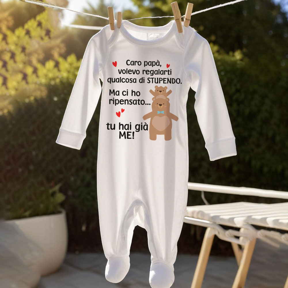 Tutine neonato con dediche per la festa del papà